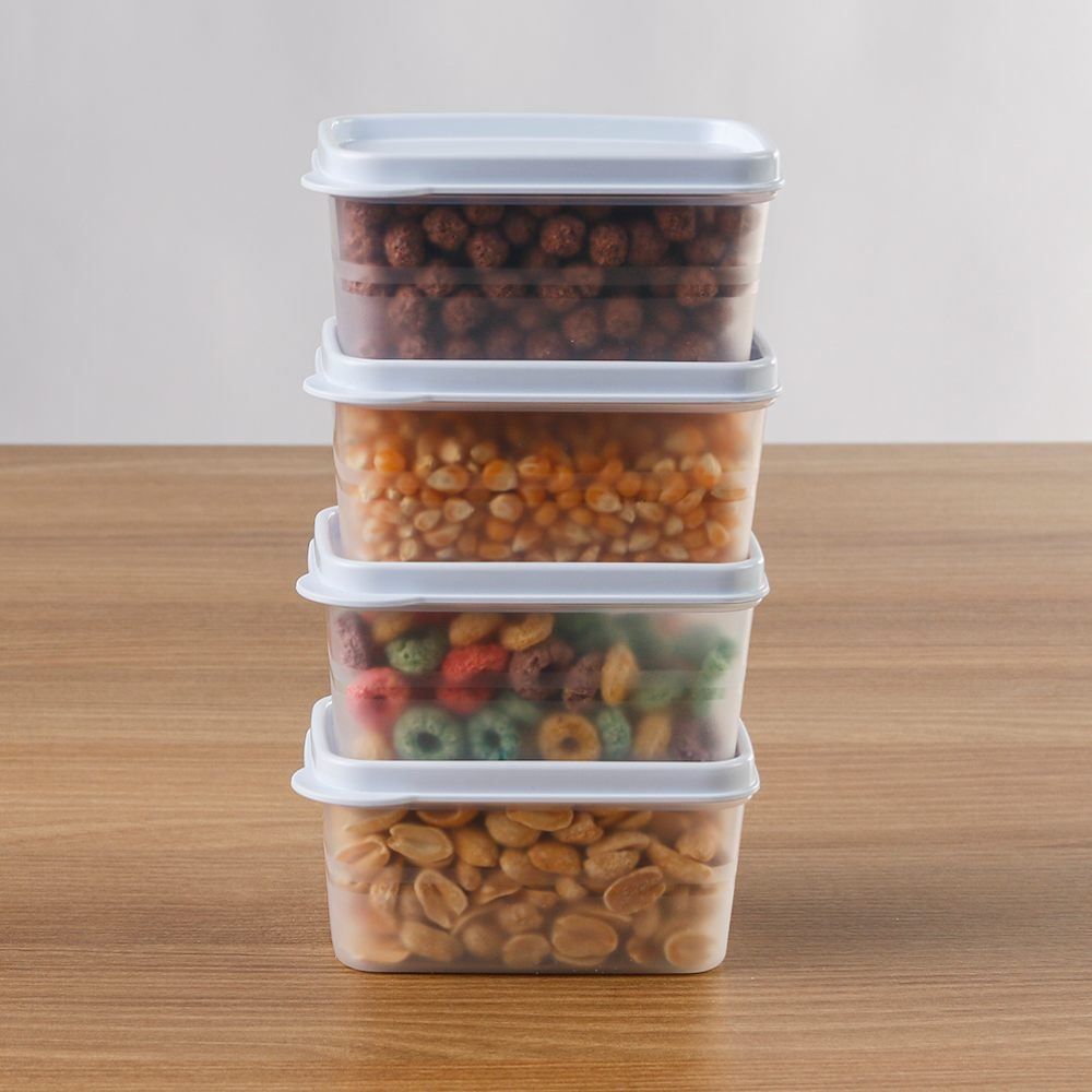 Jogo De Potes Herméticos Essencial Dup 250 Ml - 4 Peças