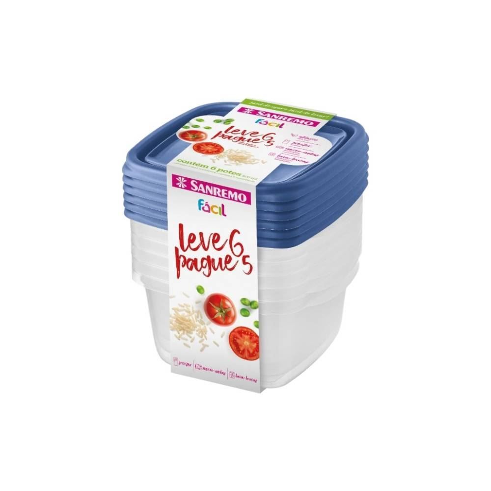 Jogo De Potes Leve 6 Pague 5 Sanremo - 800ml