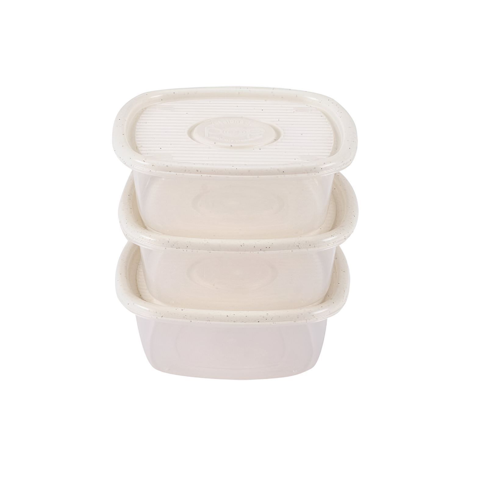 Jogo De Potes Marmorizado Pop Plasútil 1 Litro - 3 Peças