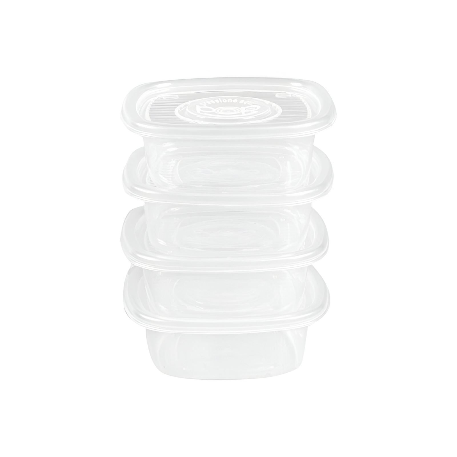 Jogo De Potes Quadrados Pop Plasútil 400Ml - 4 Peças