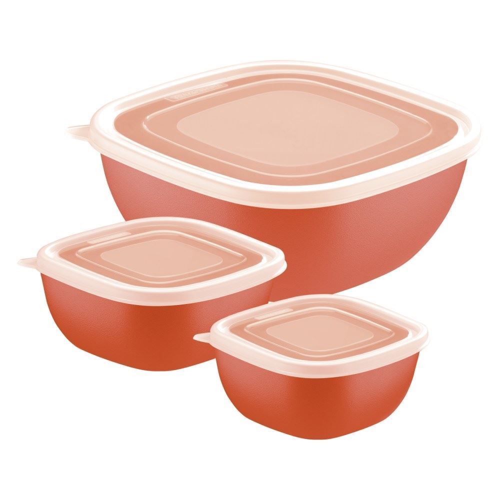 Jogo De Potes Tramontina 3 Peças - Laranja
