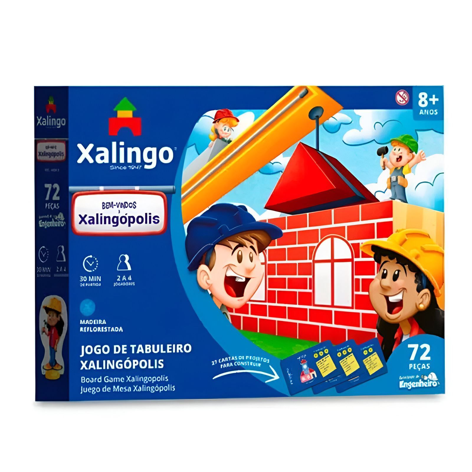 Jogo De Tabuleiro Xalingólopolis 72 Peças Xalingo - 60565
