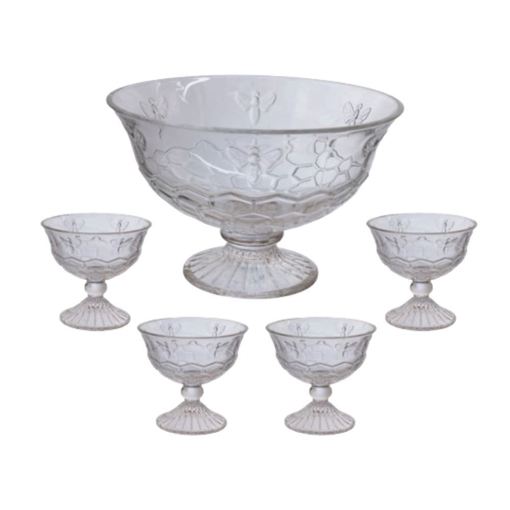 Jogo De Taças De Sobremesa Hauskraft 5 Peças - Abelhas