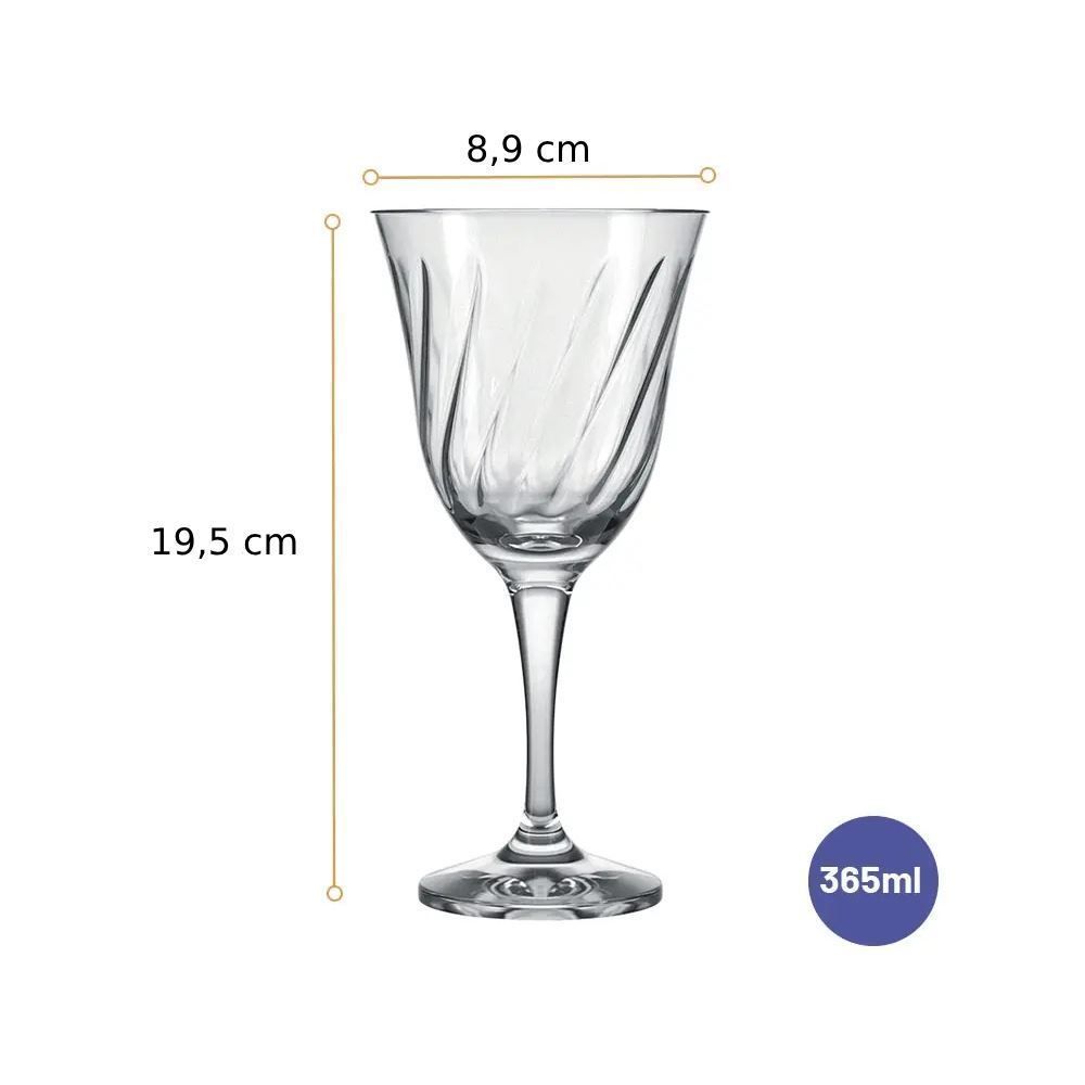 Jogo De Taças Lírio Nadir 365Ml - 6 Peças