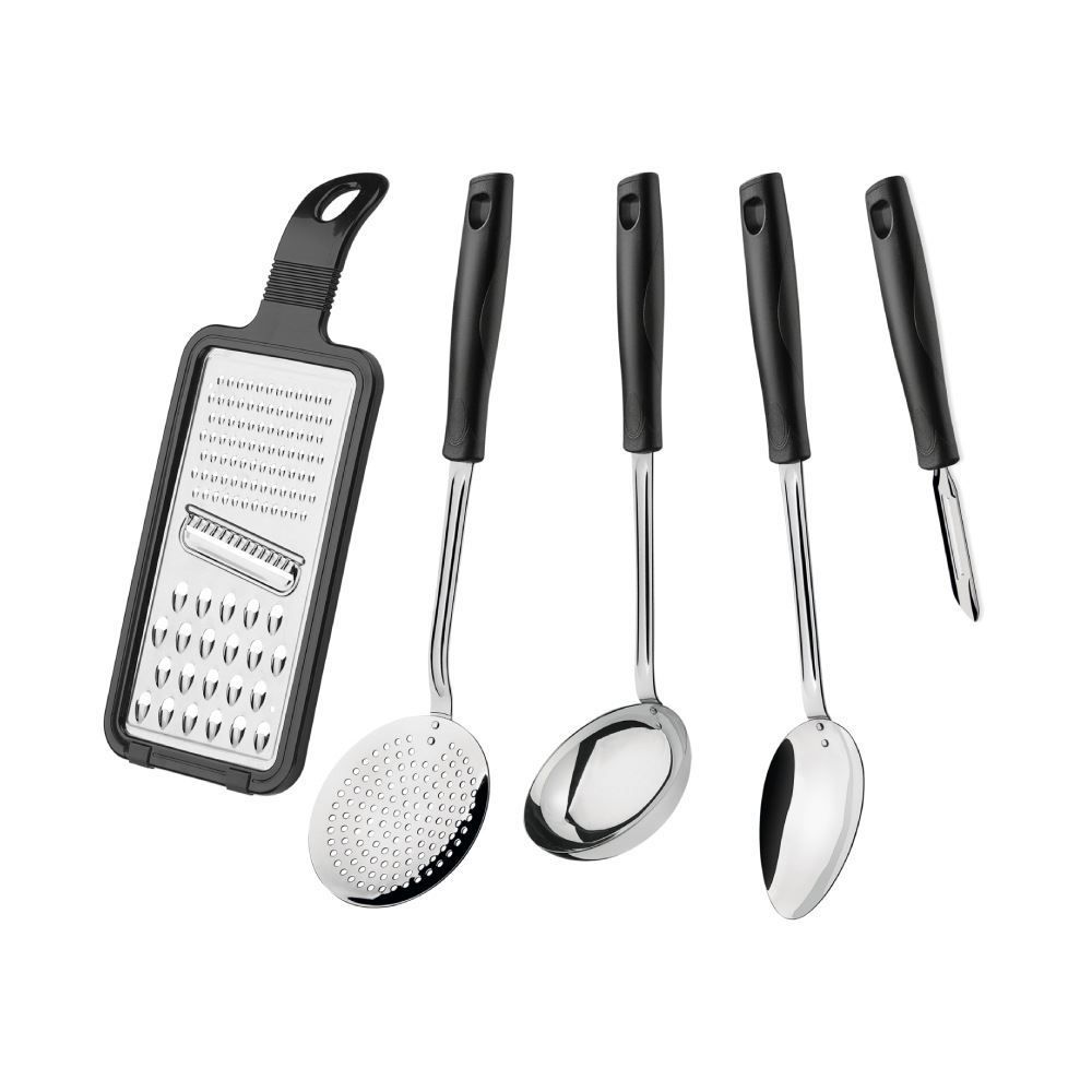 Jogo De Utensílios Easy Tramontina 5 Peças - Aço Inox