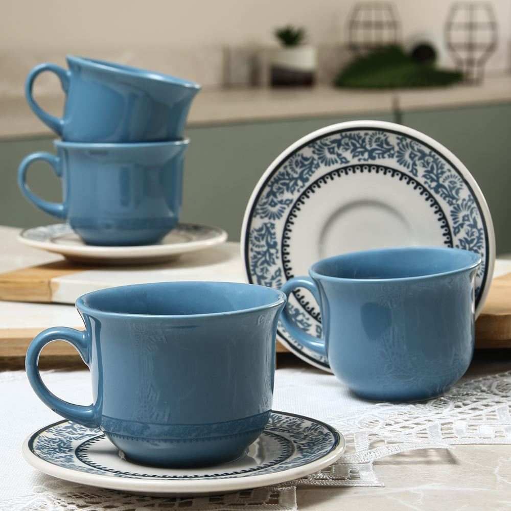 Jogo De Xícara De Chá Jamile Biona 12 Pçs - Cerâmica