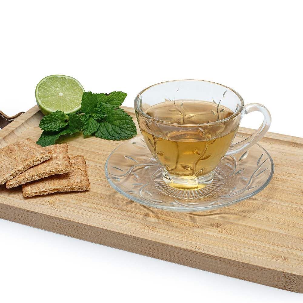 Jogo De Xicaras Com Pires Botânica 170Ml Havan Casa 12 Peças - Transparente