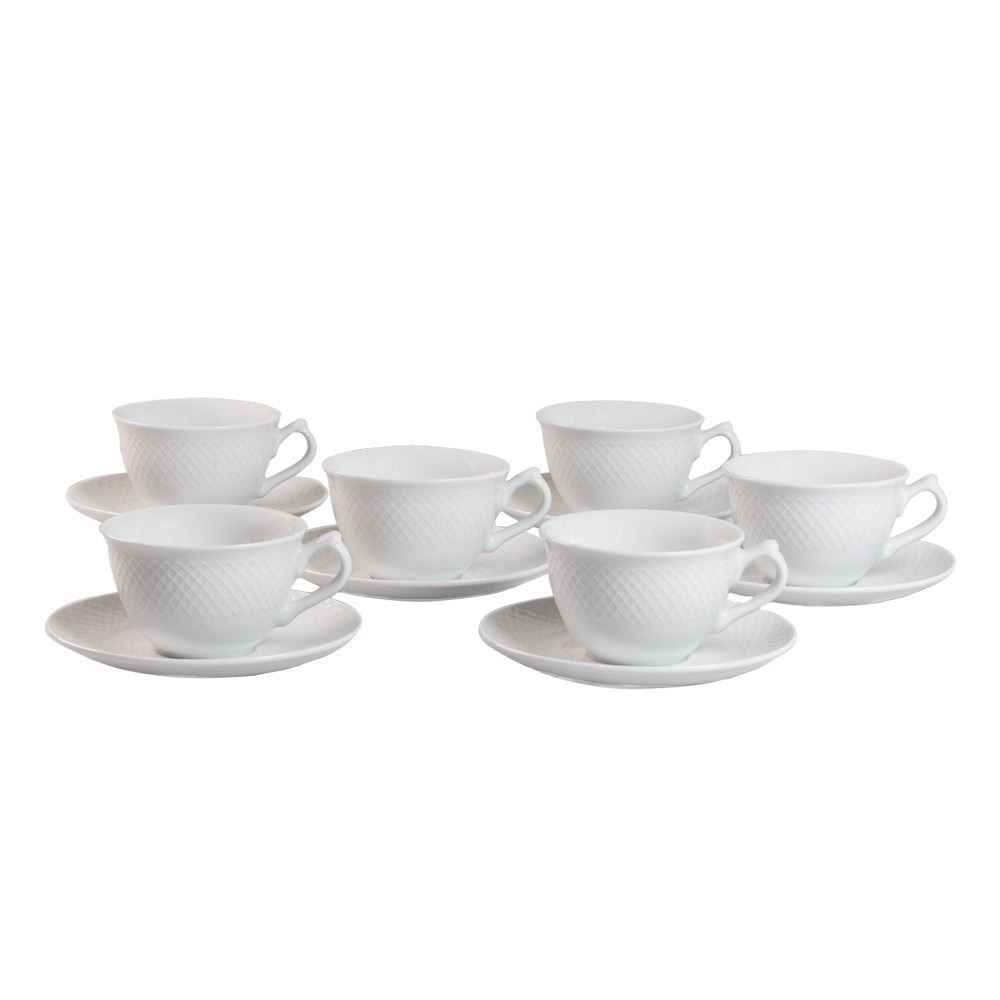 Jogo De Xícaras Com Pires Veneza Havan Casa - 12 Peças