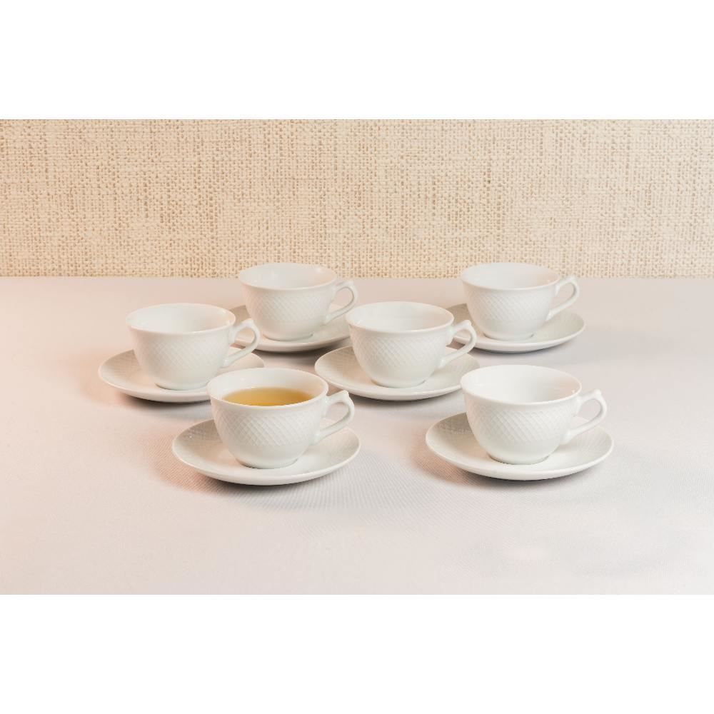 Jogo De Xícaras Com Pires Veneza Havan Casa - 12 Peças