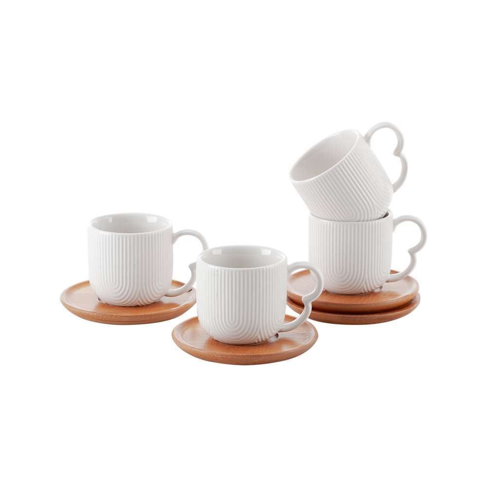 Jogo De Xícaras De Café Oasis Hauskraft 8 Peças - Branco