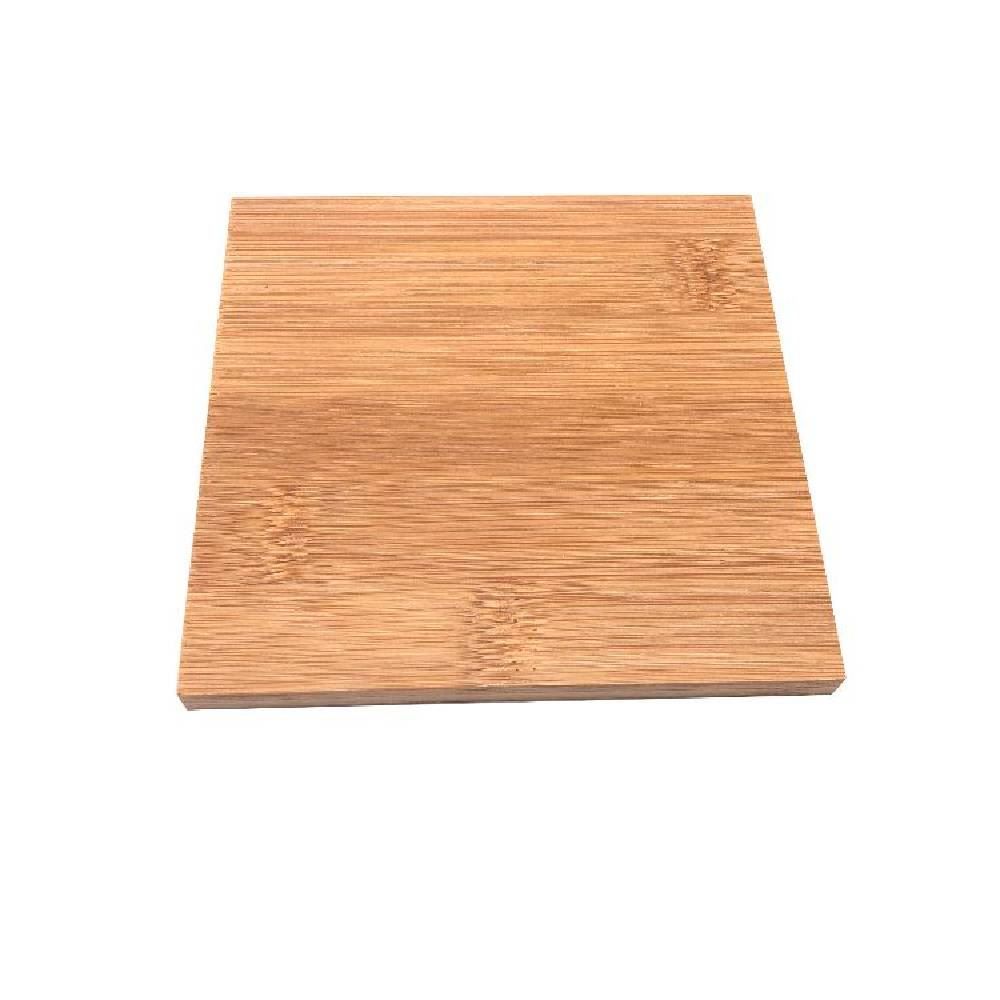 Jogo Descanso De Copo Com Suporte Quadrado 6 Peças - Bambu