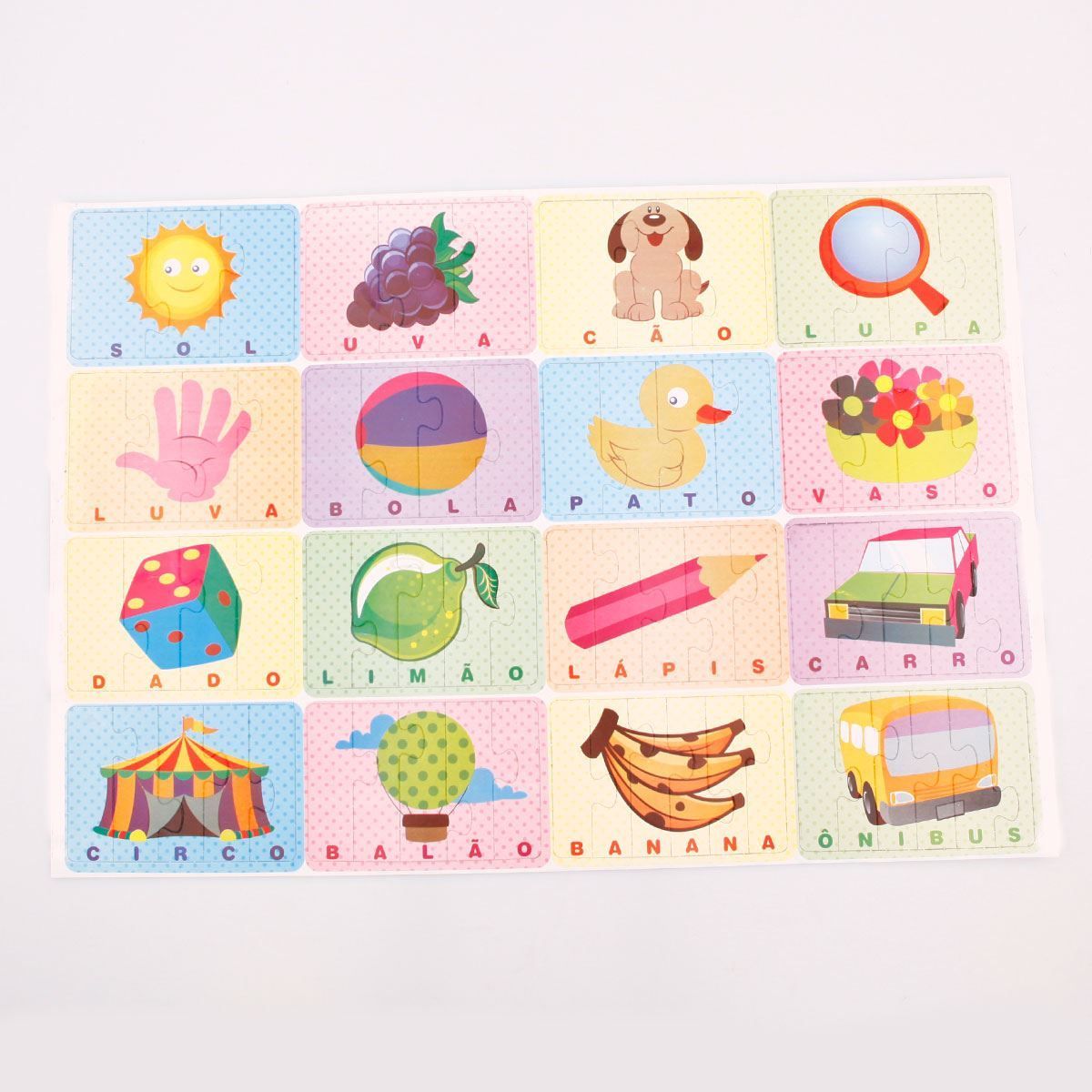 Jogo Educativo Soletrando Quebra-Cabeça Toia - Amarelo