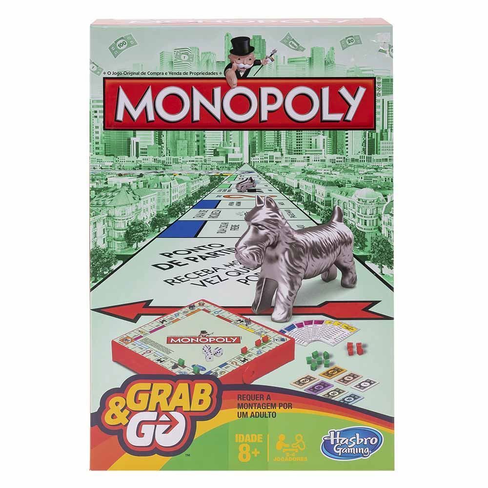 Jogo Monopoly Grab & Go B1002 Hasbro - B1002