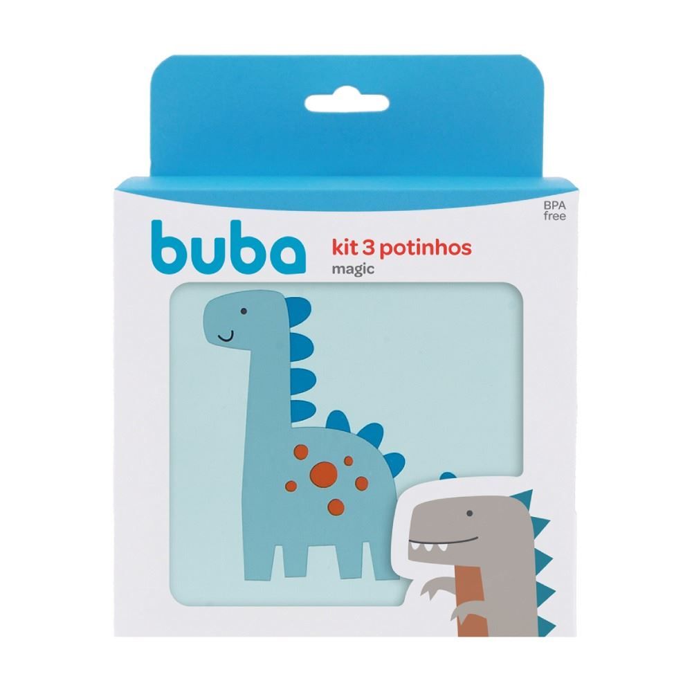 Kit 3 Potinhos Magic Buba - Dino