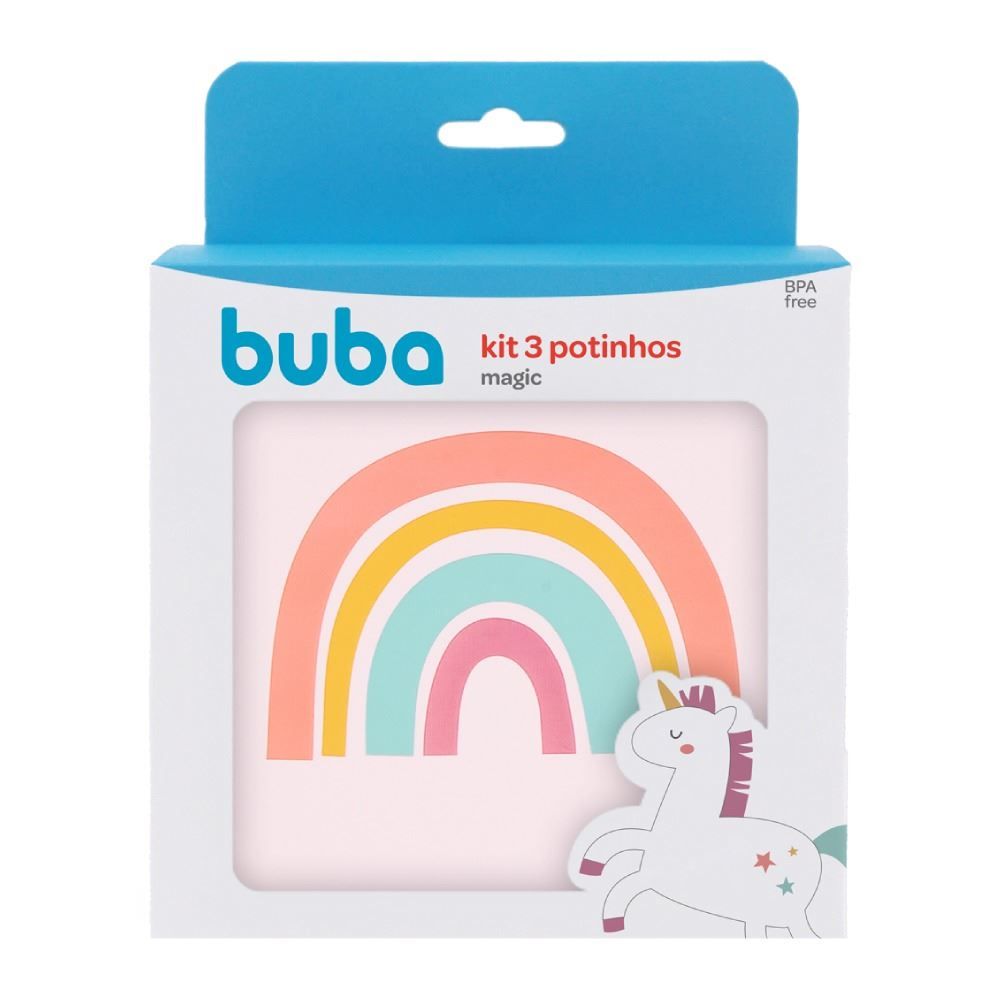 Kit 3 Potinhos Magic Buba - Unicórnio