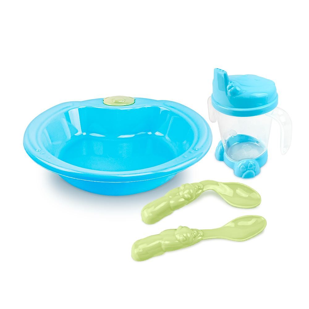 Kit Alimentação 4 Peças Havan Baby - Azul E Verde