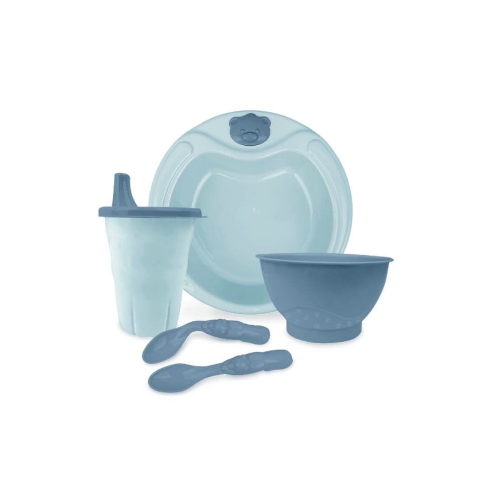 Kit Alimentação Infantil Adoleta Bebê Cajovil 5 Pçs - Nevoa