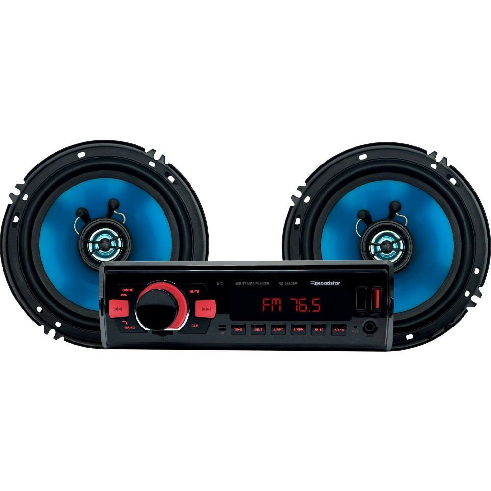 Kit Auto Radio com Alto Falante 6" Roadstar Rs-2660Br Smart Kit
