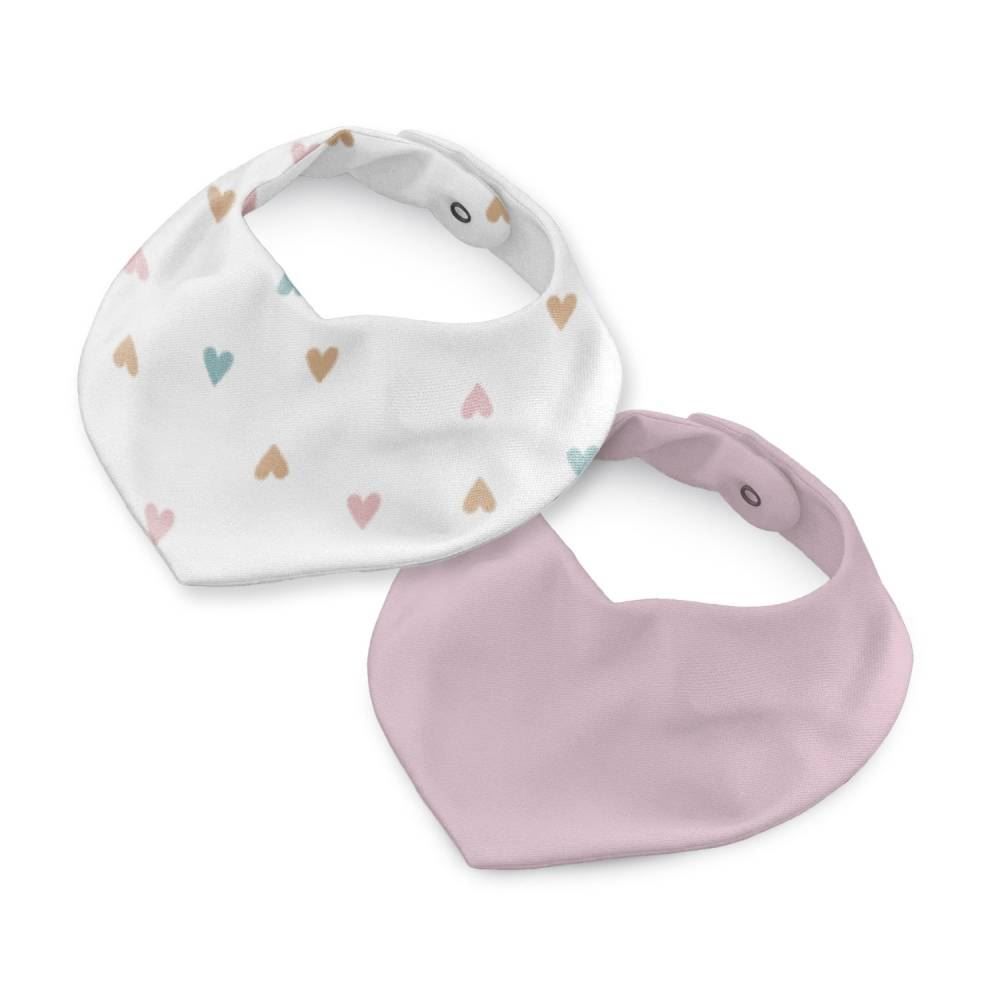Kit Babador 2 Peças Yoyo Baby - Coração Colors