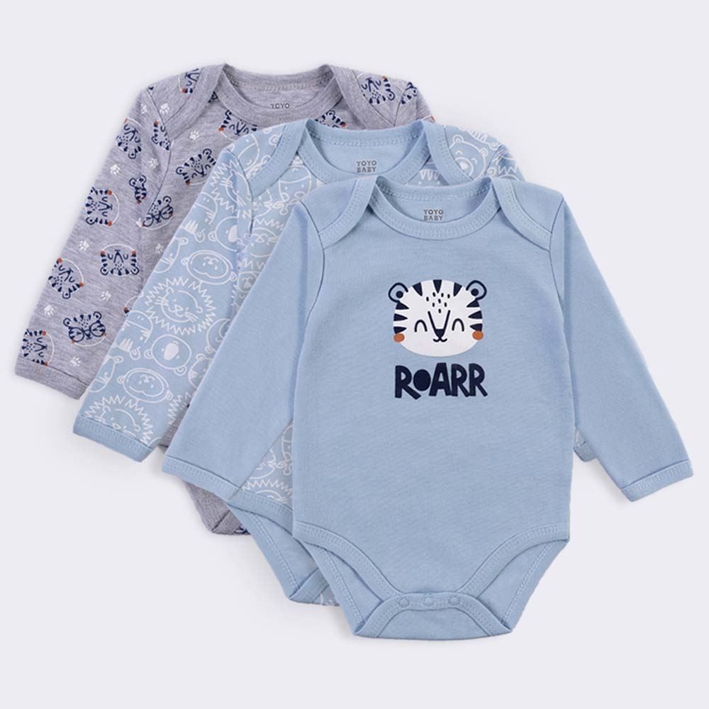 Kit Bebê Body Manga Longa 3 Peças Yoyo Baby