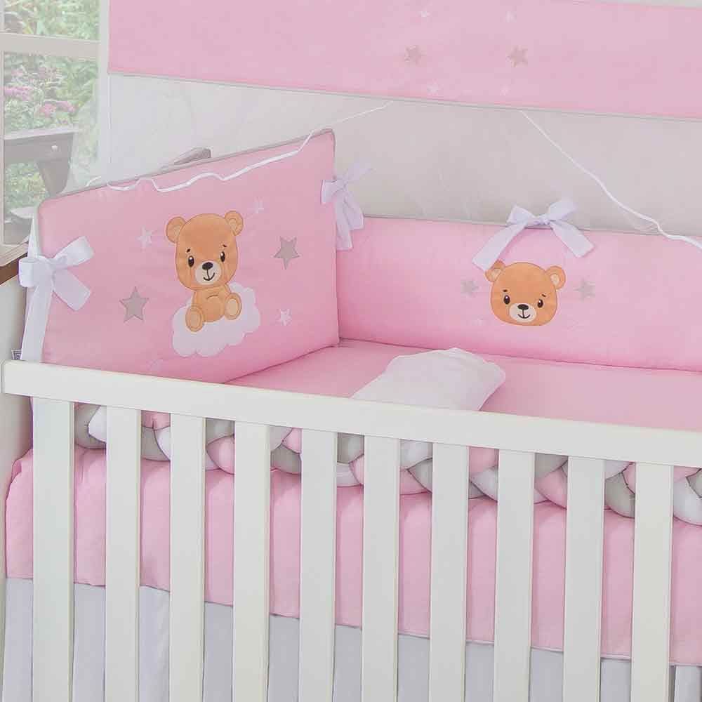 Kit Berço 9 Peças New Americano Yoyo Baby - Ursinha Estrelar