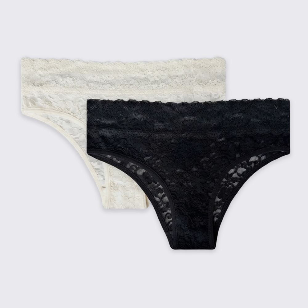 Kit Calcinha De Renda Com 2 Unidades Holla