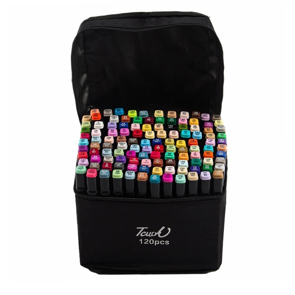 Kit Canetinhas 120 Cores Touch Ponta Dupla - Della Import