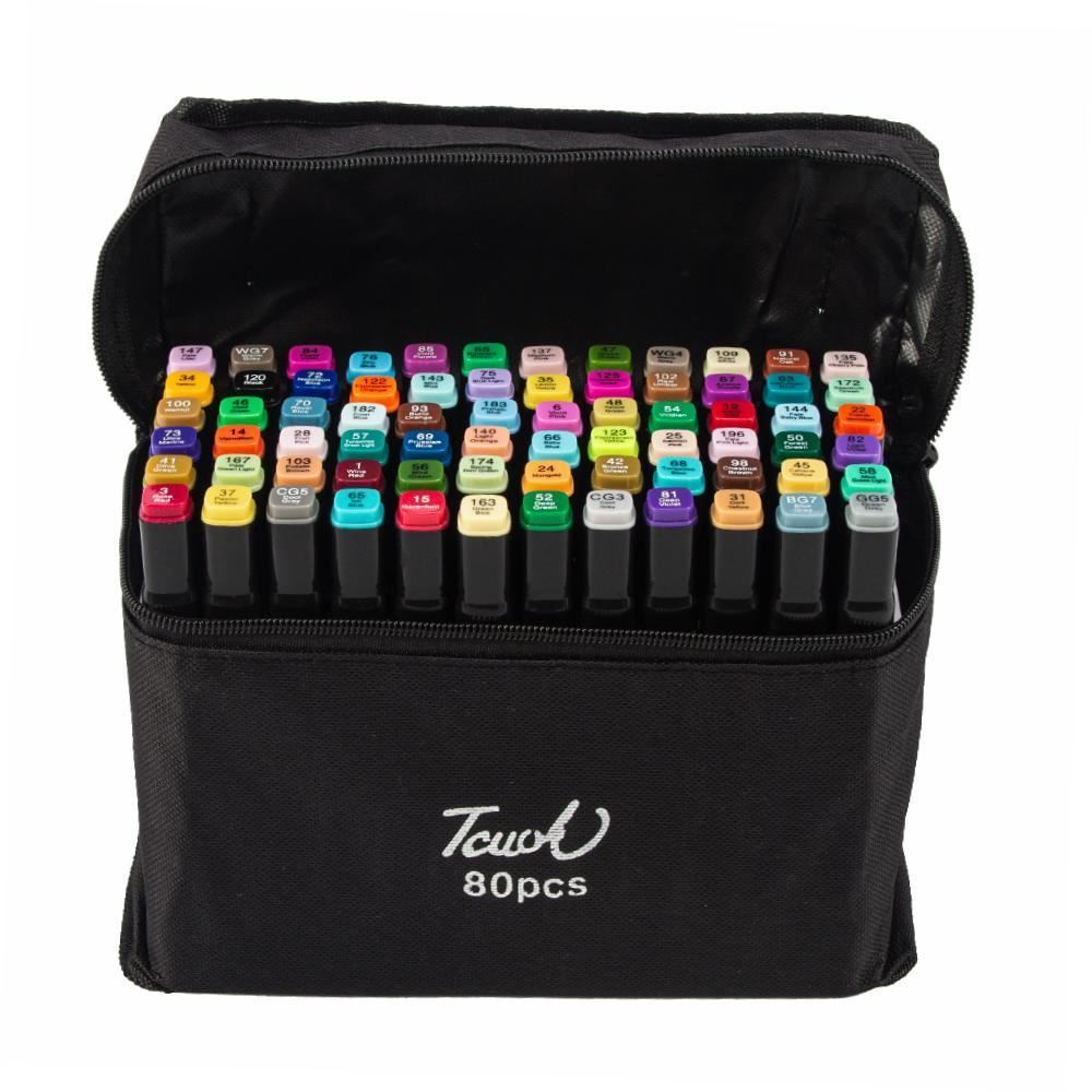 Kit Canetinhas 80 Cores Touch Ponta Dupla - Della Import