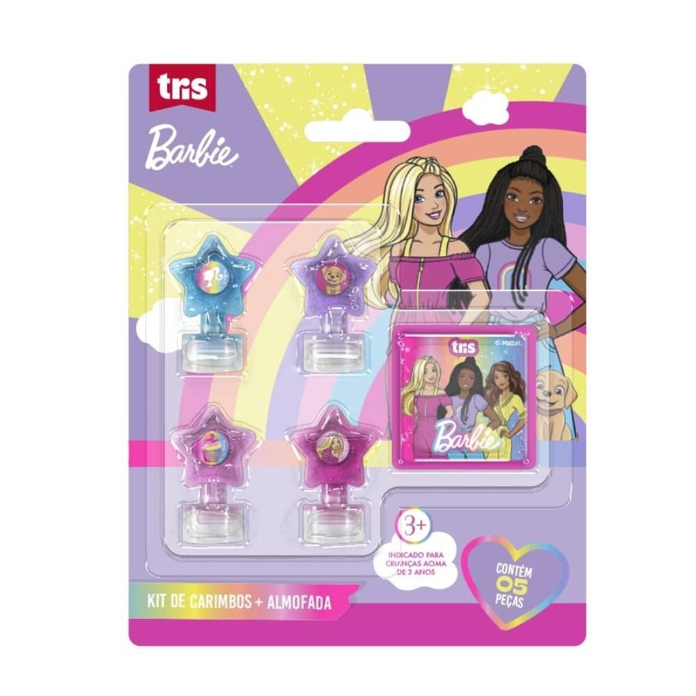 Kit Carimbo E Almofada Tris - Barbie