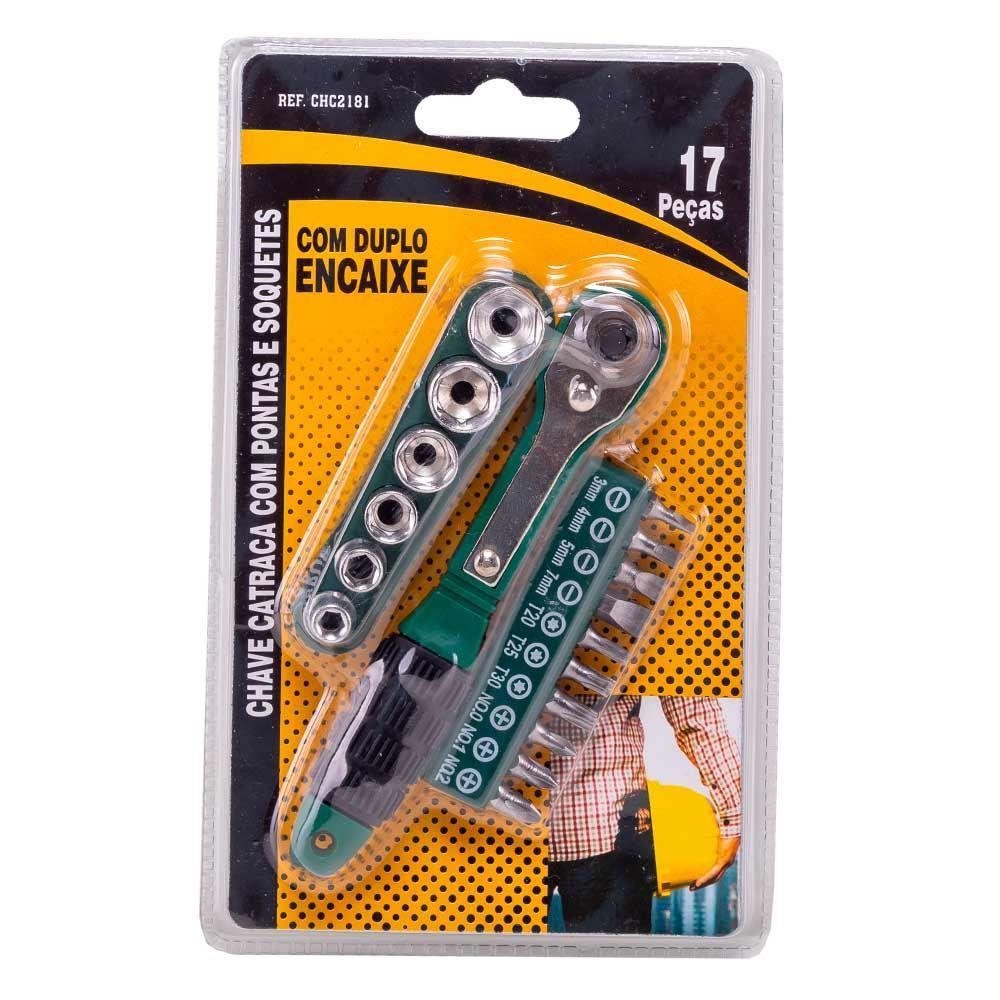 Kit Chave Com Catraca 17 Peças Meghazine - CHC2181