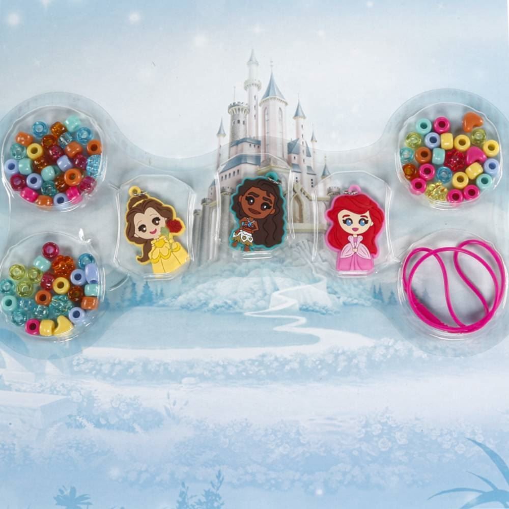 Kit Colares E Pulseiras Com Miçangas E Pingentes Princesas Disney - 054119