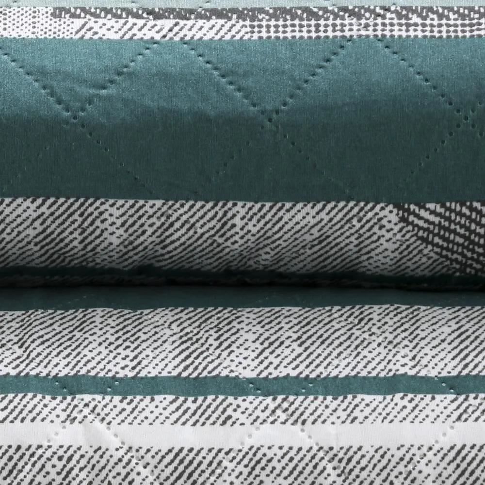 Kit Colcha Casal Estampada Versalhes 3 Peças Havan Casa - Roma Verde Geo