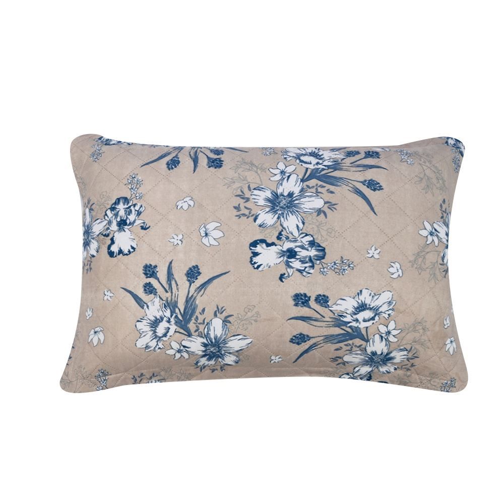 Kit Colcha Casal Estampada Versalhes Havan Casa 3 Peças - Azul Linho