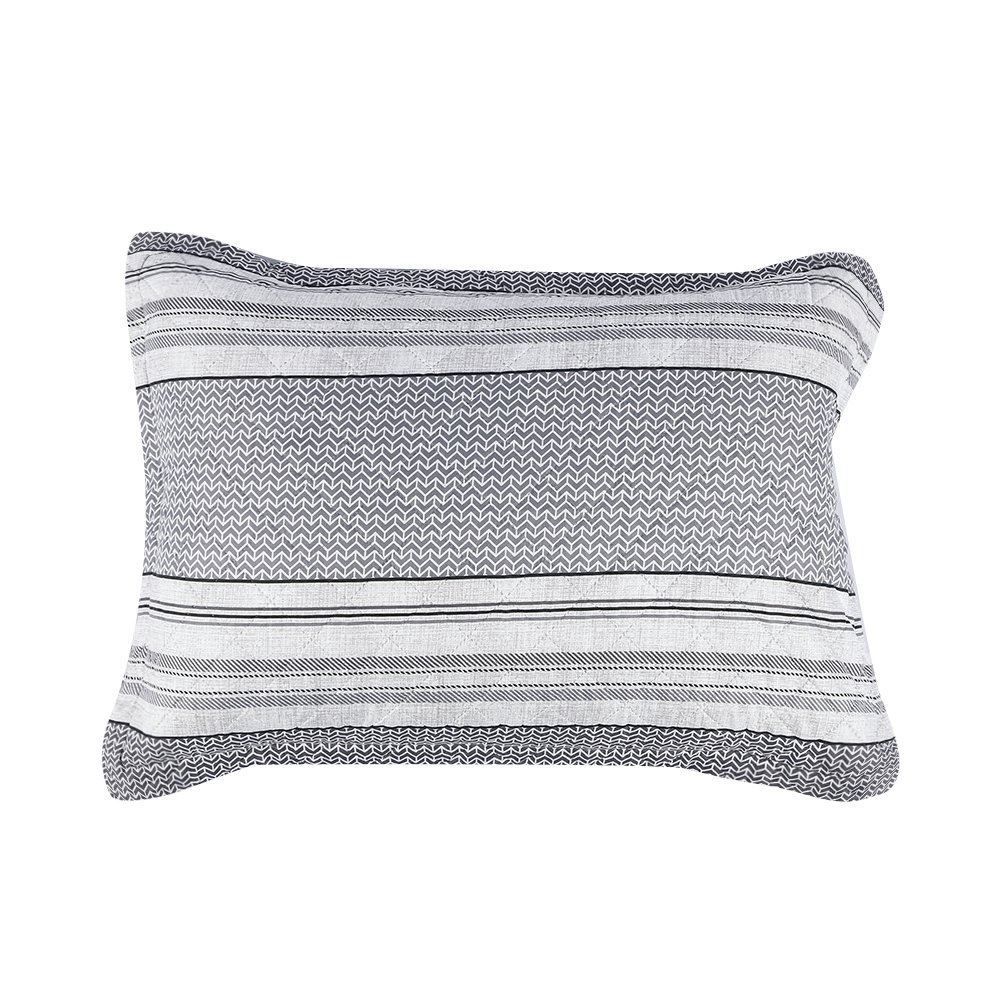 Kit Colcha Casal Versalhes Estampada Havan Casa 3 Peças - Geo Cinza