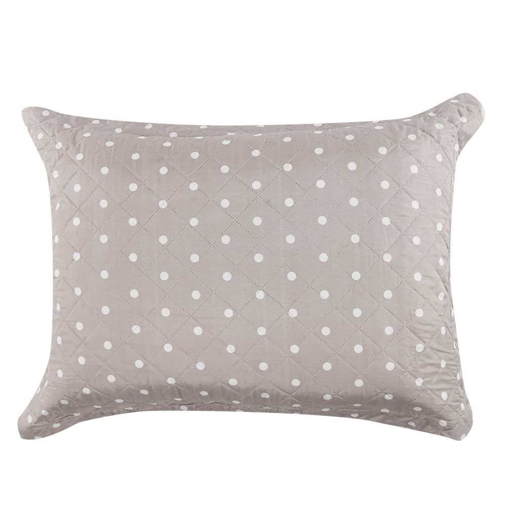 Kit Colcha King Dupla Face 150 Fios Versalhes Poá Havan Casa - Bege 