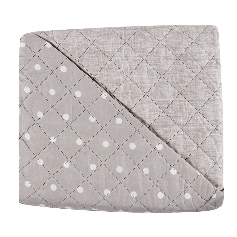 Kit Colcha King Dupla Face 150 Fios Versalhes Poá Havan Casa - Bege 