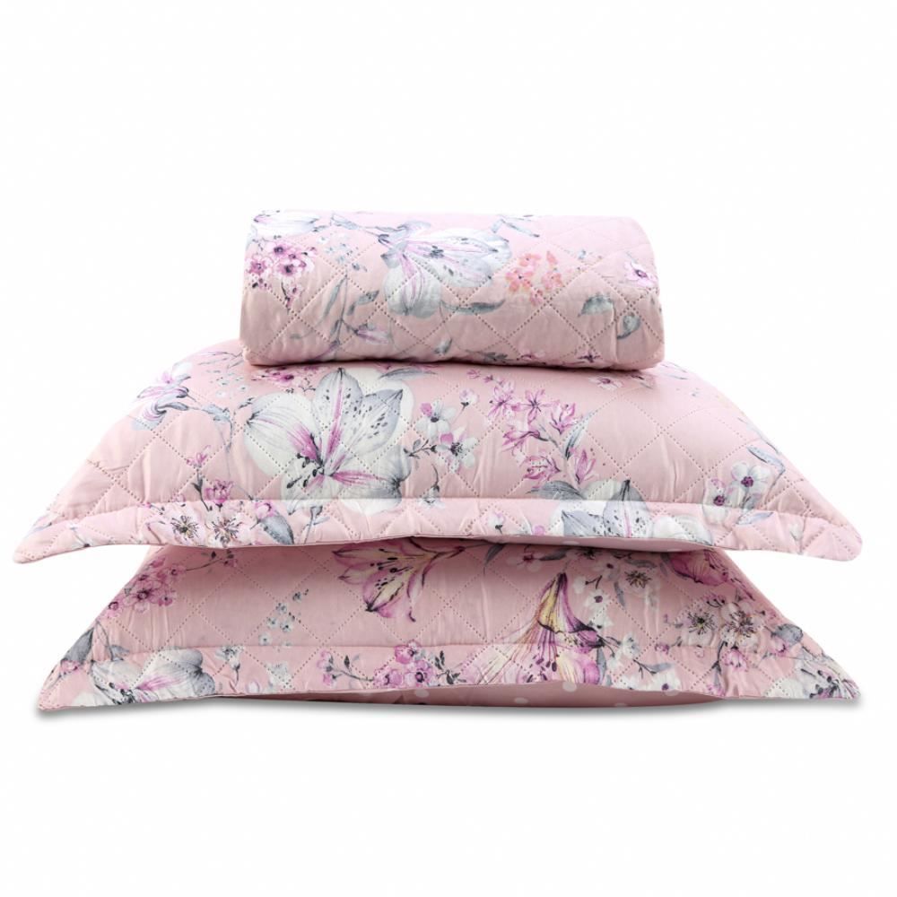 Kit Colcha King Estampada Versalhes 3 Peças Havan Casa - Florença Rosa Floral