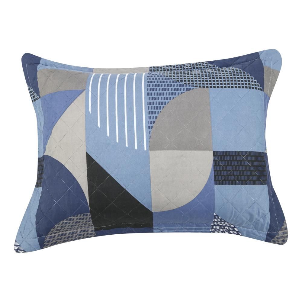 Kit Colcha King Estampada Versalhes 3 Peças Havan Casa - Napoles Azul Geo