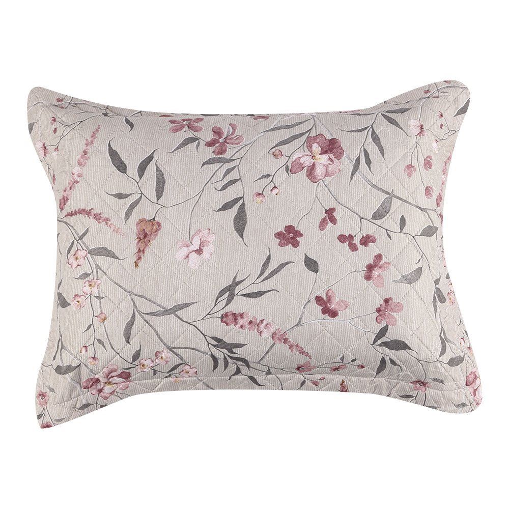 Kit Colcha Queen 100% Poliéster Versalhes Havan Casa 3 Pçs - Penelope Rosa Floral 