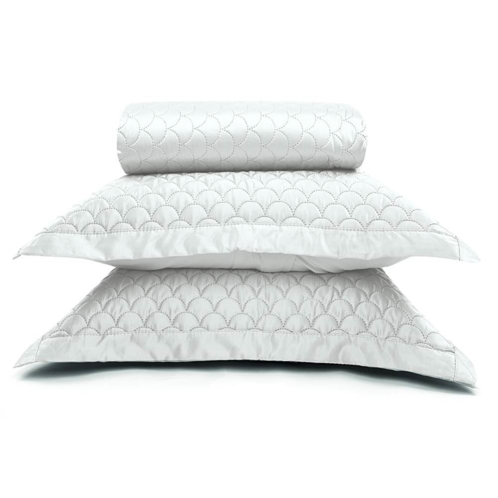 Kit Colcha Queen 100% Poliéster Havan Casa 3 Pçs - Branco