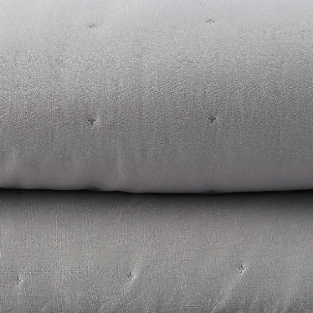 Kit Colcha Queen Elegance Havan Casa 3 Pçs - Cinza