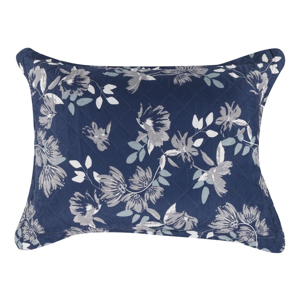 Kit Colcha Queen Estampada Versalhes 3 Peças Havan Casa - Madri Cinza Floral 