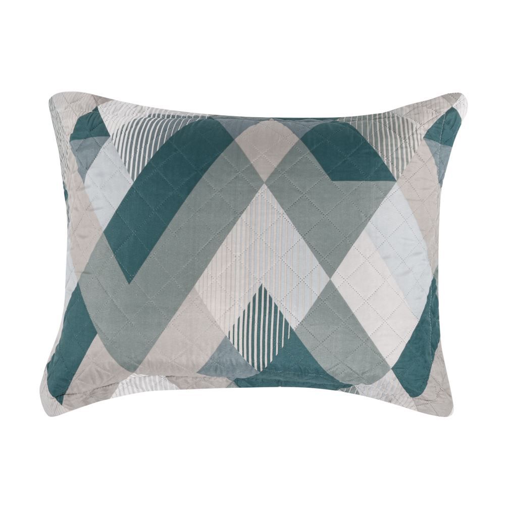 Kit Colcha Queen Estampada Versalhes 3 Peças Havan Casa - Alicante Verde Geo