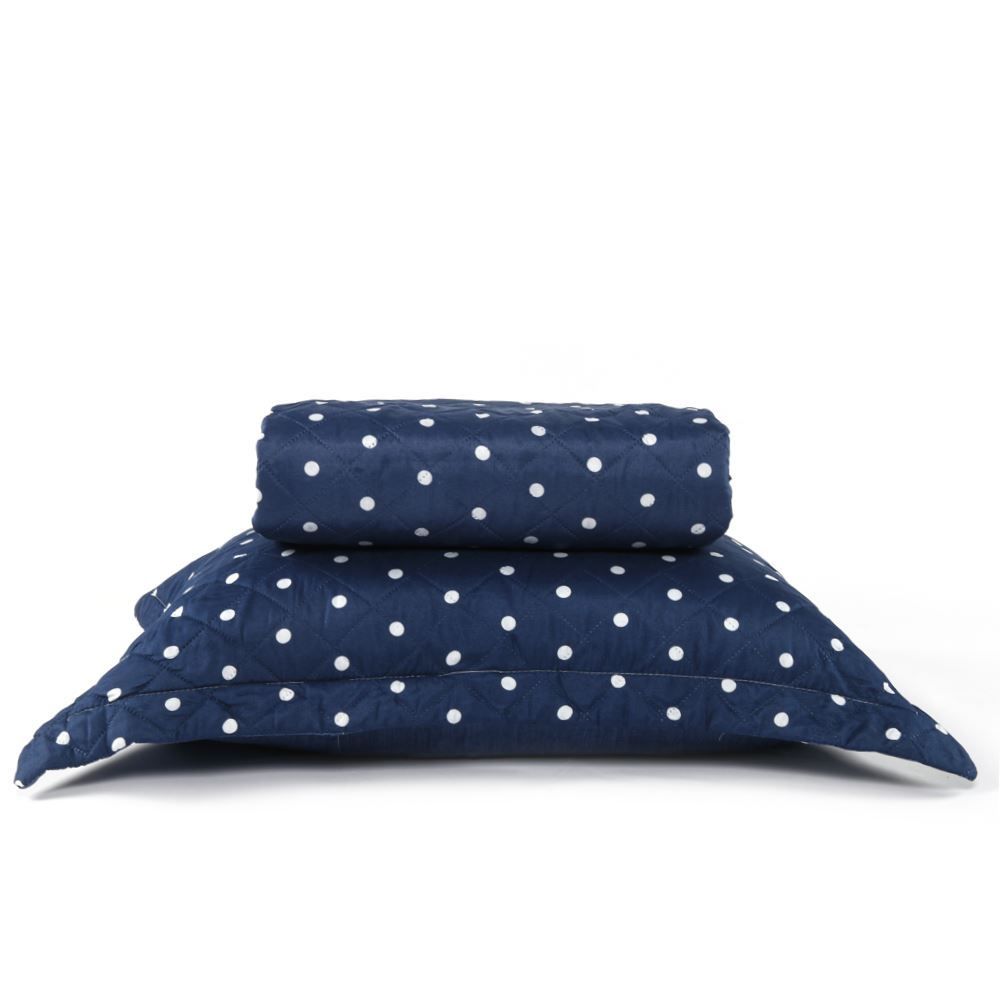 Kit Colcha Solteiro Dupla Face 150 Fios Versalhes Havan Casa 2 Pçs - Azul