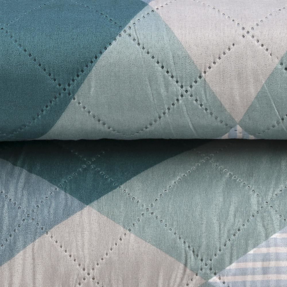 Kit Colcha Solteiro Estampada Versalhes 2 Peças Havan Casa - Alicante Verde Geo