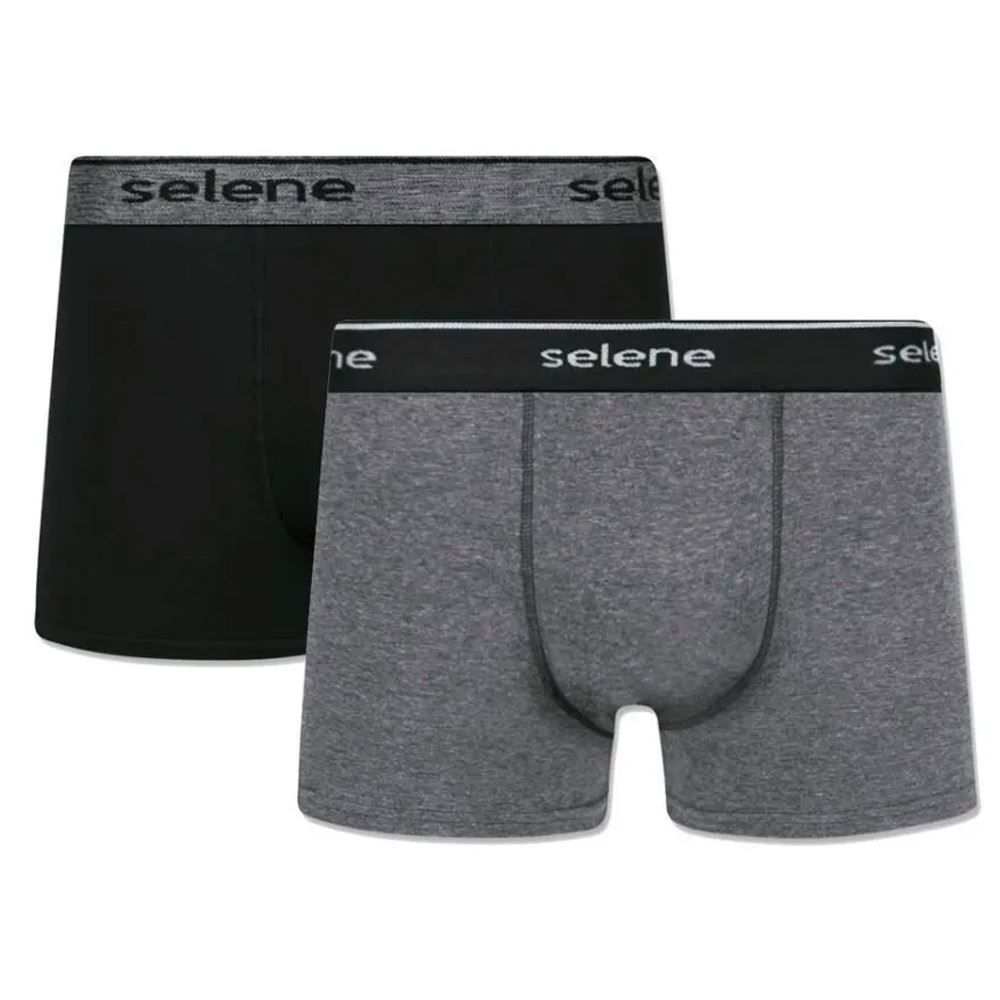 Kit com 2 Cuecas Boxer Algodão Selene