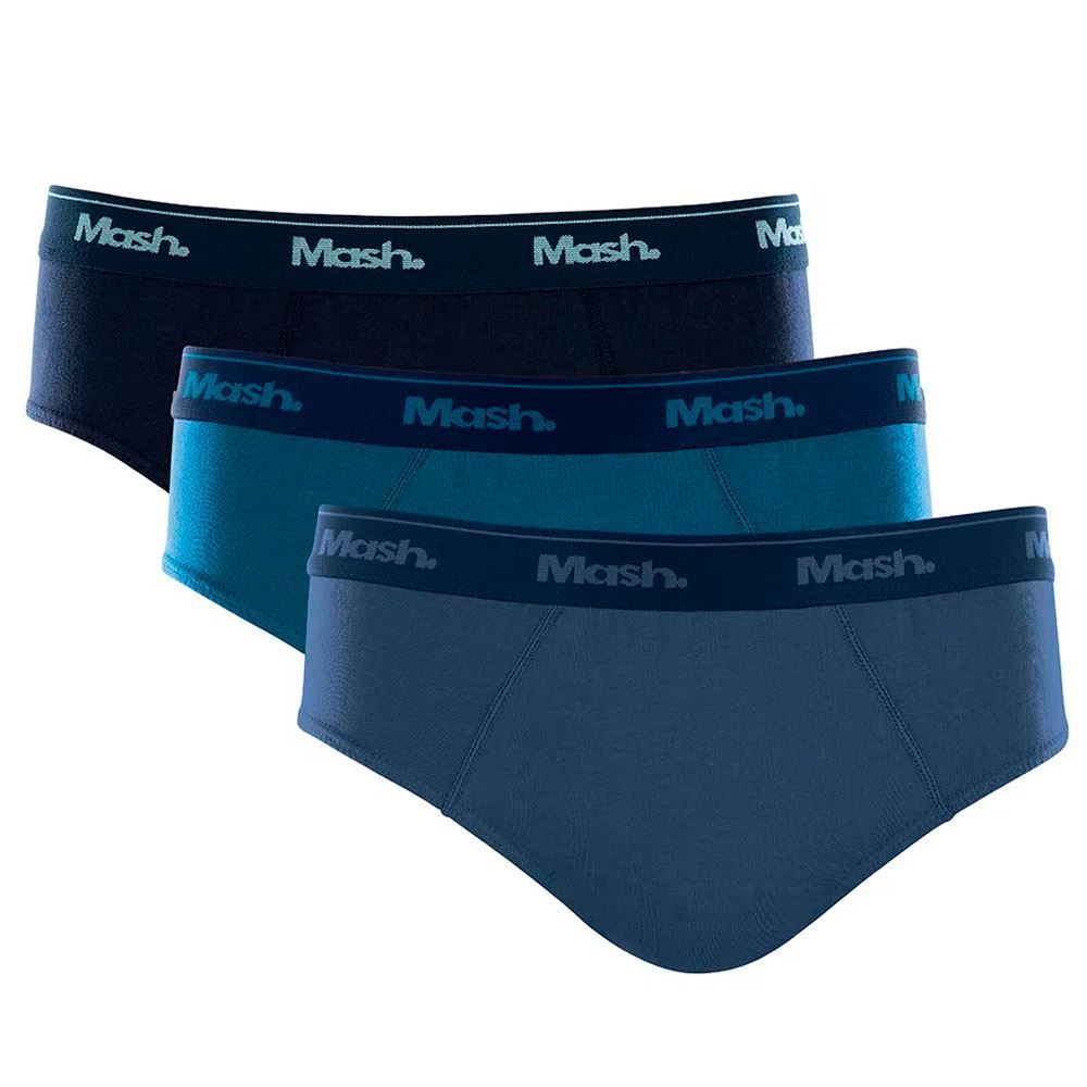 Kit com 3 Cuecas Slip Masculina Mash