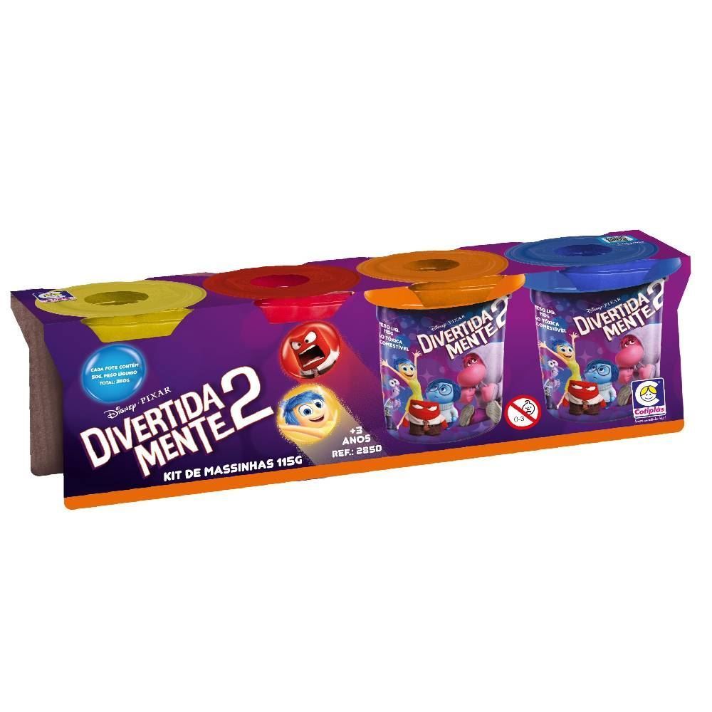 Kit Com 4 Massinhas Divertidamente 115G Cotiplas - 2850