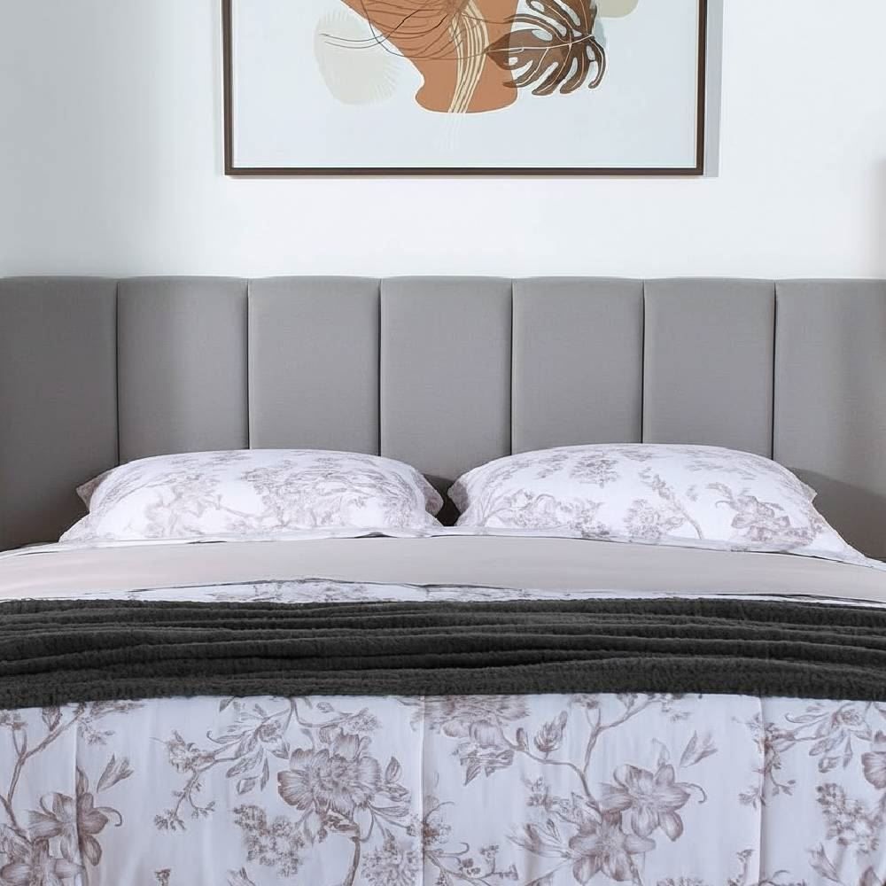 Kit de Cabeceira Modular Requinte 7 Peças Havan Casa - Veludo Cinza