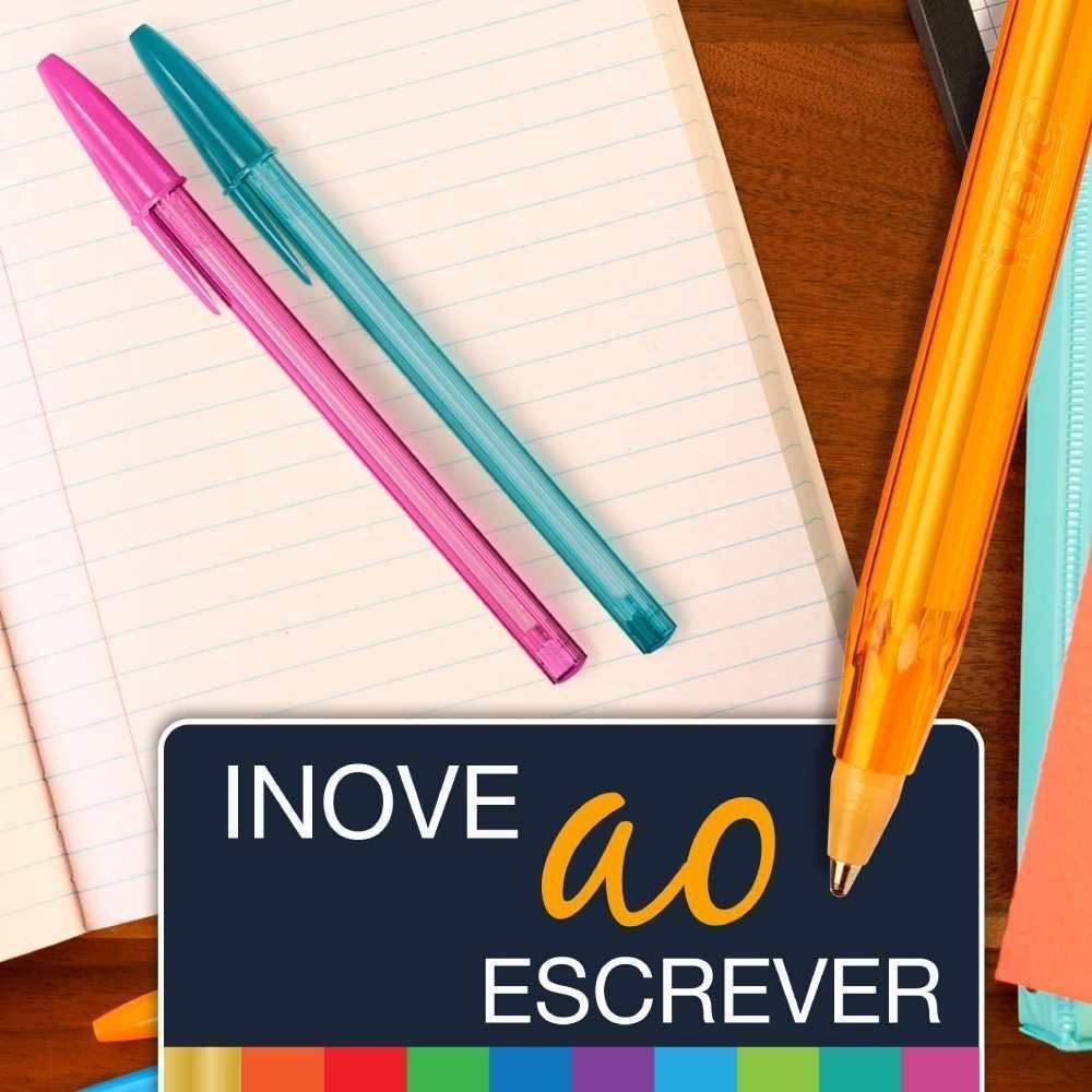 Kit De Canetas Esferográficas Coloridas Cores E Sentimentos Bic - 10 Peças